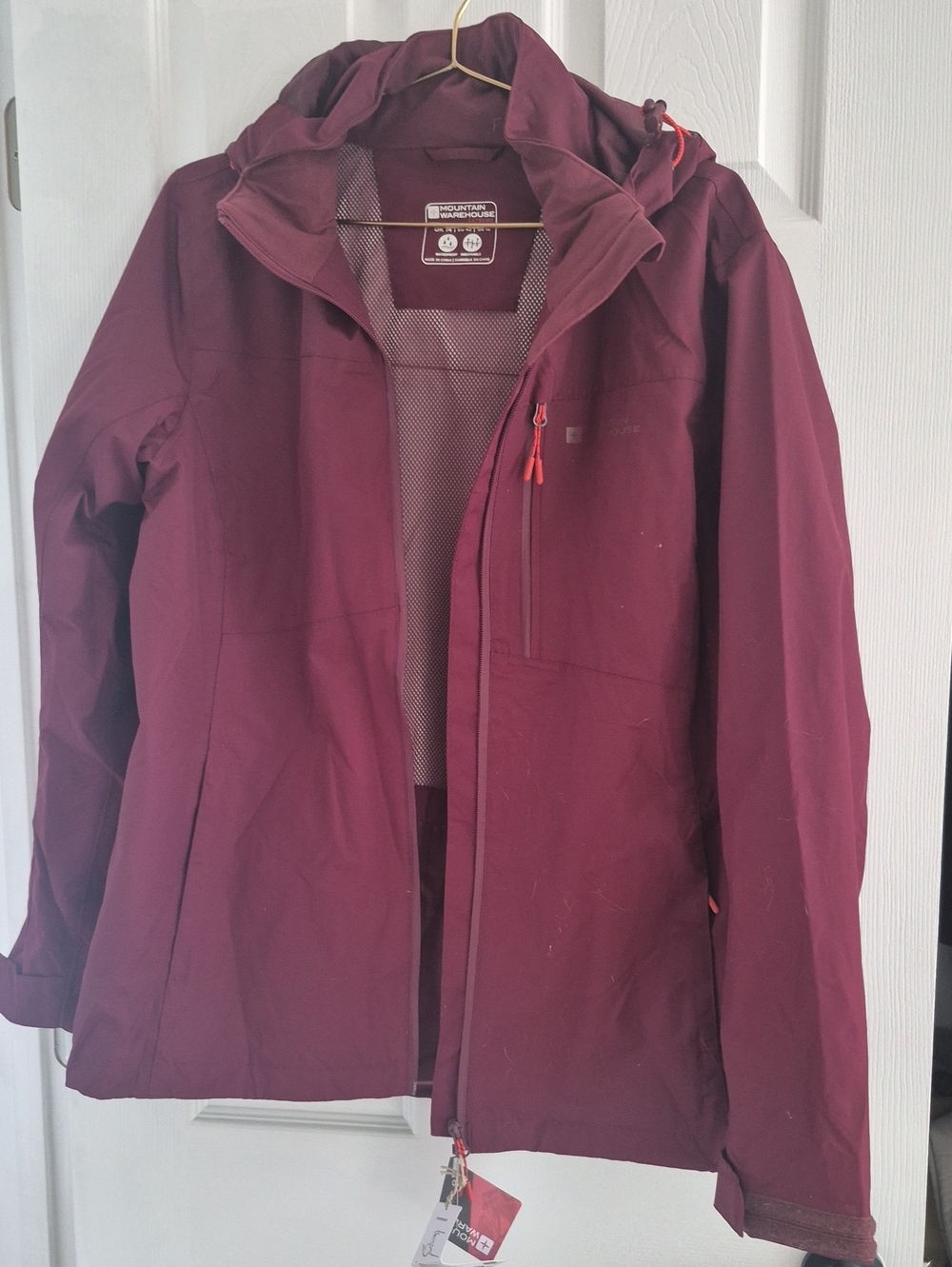 Women's Burgundy Hooded Ski Jacket - Mountain Warehouse